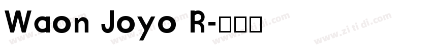 Waon Joyo R字体转换